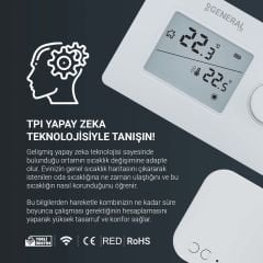 General HT250 RF Kablosuz Dijital Oda Termostatı