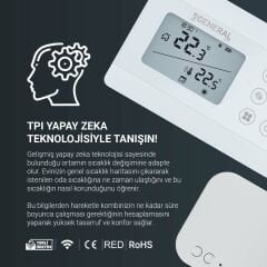 General HT300S RF Programlanabilir Kablosuz Dijital Oda Termostatı