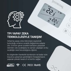 General SOLARA 300S RF Programlanabilir Kablosuz Dijital Oda Termostatı