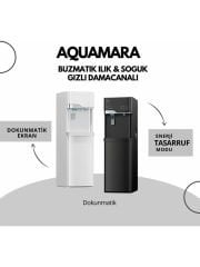 AQUAMARA Buz Makinalı Su Sebili Siyah