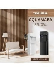 AQUAMARA Buz Makinalı Su Sebili Siyah
