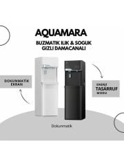 AQUAMARA Buz Makinalı Su Sebili Beyaz