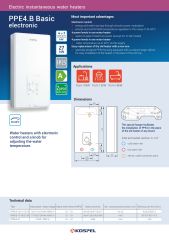 Kospel Ppe4.B Elektronik Trifaze Ani Su Isıtıcı