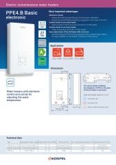 Kospel Ppe4.B Elektronik Trifaze Ani Su Isıtıcı