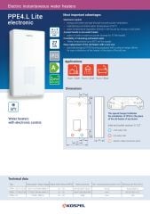 Kospel Ppe4.L Elektronik Trifaze Ani Su Isıtıcı