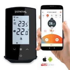 General HT500S SMART Wifi Kontrollü Kablosuz Oda Termostatı SİYAH